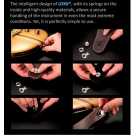 2pcs Loxx guitar strap lock fastener quick release button genuine German made brand black brass stainless nickel copper vintage (Chrome)