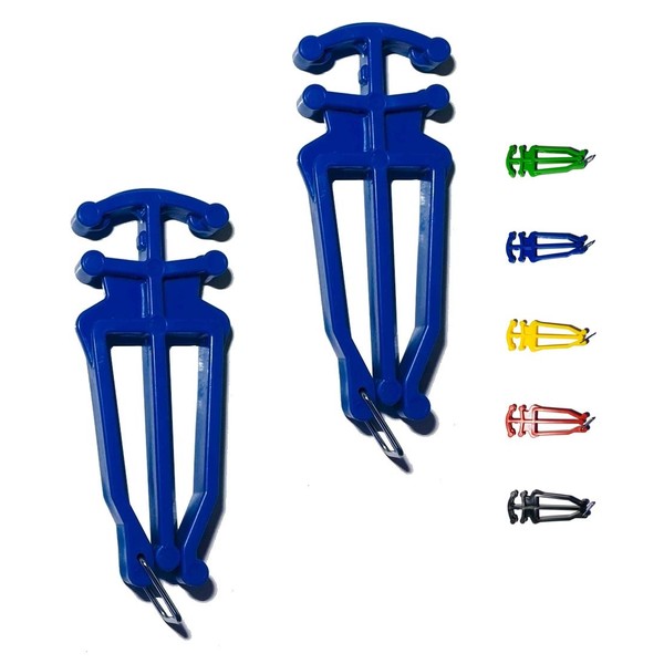 Bagdent Cross Country Skis and Poles Holder – 1 Pair, Universal Nordic Ski Pole Carrier (Blue)