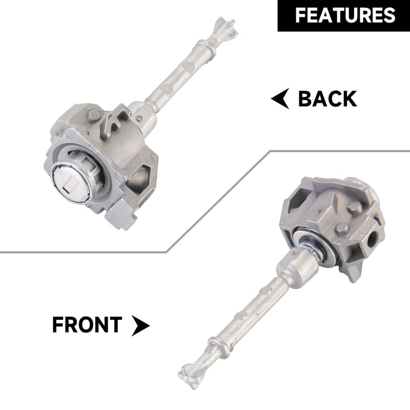 Yollky Front Door Lock Cylinder Set with Keys for Honda