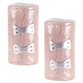 KOMBIUDA 2pcs Breathable Elastic Compression Wrap for Ankle and Wrist Support Sweat Absorbent Body Protector for Outdoor Sports Muscle Strains and Injuries