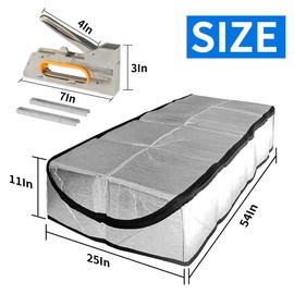 Storystore Attic Door Insulation Cover 25" x 54" x 11"- Energy Saving Attic Stairs Insulation Cover - Attic Tent With Zipper-Fire Proof Attic Cover Stairway Insulator (Attic Cover + Installation Tool)