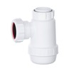 Shallow Bottle Trap 40mm 1-1/2" with Anti-Slip Ring, Space Saving