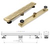 BAUNVB Linear Shower Drain 36 Inch Rectangular, Brushed Gold 304