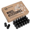 20pcs Black Bulge Lug Nuts - 9/16-18 Thread Size -