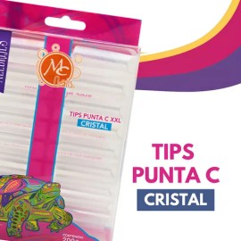 Tips Extralargos Curva C Xxl 200 Pz , Mc Nails