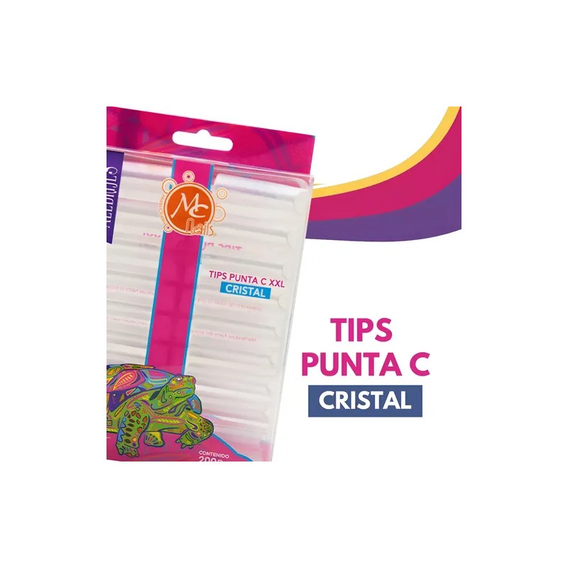 Tips Extralargos Curva C Xxl 200 Pz , Mc Nails