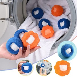 KXC Hair Removal Cleaning Ball Laundry Ball Anti-Winding Sticky Hair Removal Cleaning Ball, Pet Washing Ball for Laundry Washing Machine Hair Catcher Laundry Ball, for Clothing/Pet Hair Remover -6PCS