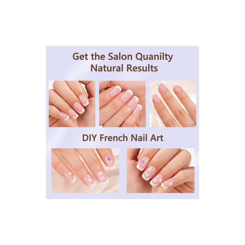 Misssix Puntas De Uñas De Gel Francesas, 150 Piezas De