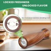 Wooden Salt and Pepper Grinder Set, 8-Inch Manual Pepper Mill