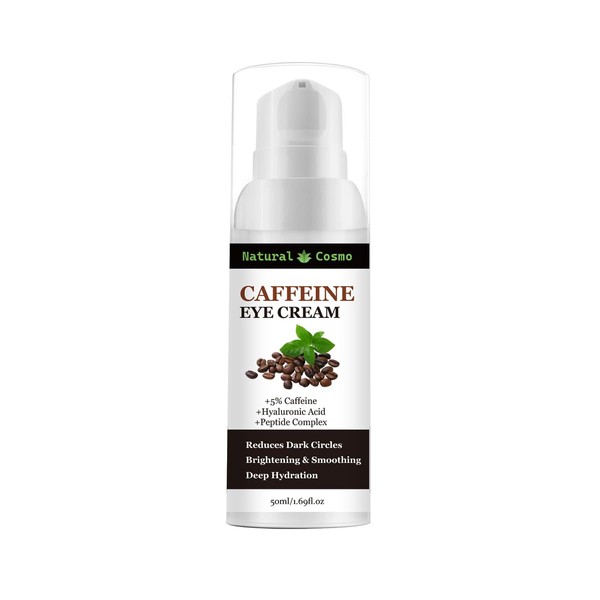 Caffeine Eye Cream - 5% Caffeine, Hyaluronic Acid & Peptide
