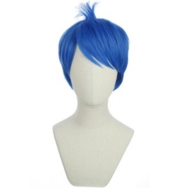PATTNIUM Short Blue Wig Kids Children Blue Bob Wig Short Layered Wig Girls Synthetic Cosplay Costume Party Wig