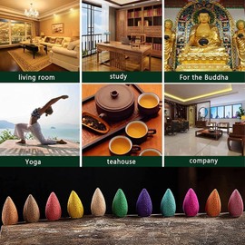 BADLA Conos de Incienso HEM Cascada o Reflujo | Paquete de Cones Backflow Mix de Aromas Naturales | para Yoga, Aromaterapia, Meditacion, Relajacion, Purificacion | Pqt de 40 Conos (Mama & Bebe)