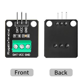 YELUFT 6 Pack DS18B20 Temperature Sensor High-Accuracy Stainless Steel Temperature Probe with Adapter Board and Jumper Wires for Arduino ESP32 Raspberry Pi