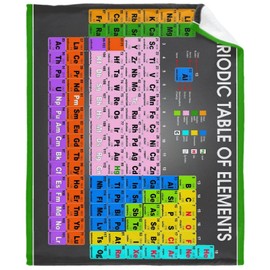 Anuruddha Periodic Table of Elements Blanket Perfect for Bed and Couch Suitable for Sofa or Beds Fluffy Warm Cozy Microfiber Flannel Lightweight Small (50"x40")