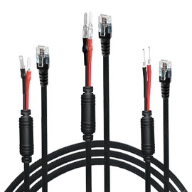 SDSACZMU Radar Detector Hardwire Power Cord Mirror Wire Plug Tap,with Inline Fuse Holder,Compatible with Cobra Escort Beltronics Uniden Whistler Valentine One Radar Detector (RJ11-13.6'')