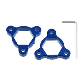 X AUTOHAUX 22mm Blue Aluminum Alloy Racing Motorcycle Rider CNC Fork Preload Adjusters for Most Motorcycle - Pack of 2