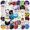 60Pcs Thank You Themed Stickers, Elegant Floral Round Waterproof Vinyl