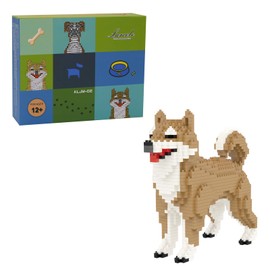 Larcele KLJM-02 814 Pieces Micro Dog Building Blocks Toy Bricks Set Mini Pet Building Blocks (Shiba Inu Male)