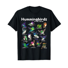 Hummingbird Lovers shirt Cute Hummingbirds of the World Bird T-Shirt