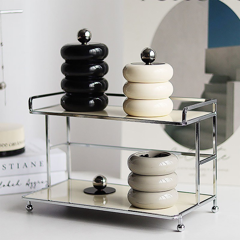 Nordic Style Qtip Holder Dispenser Desktop Dustproof Cotton Swab Storage