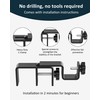 No Drill Curtain Rod Bracket Attachment for Outside Mounted Blinds,