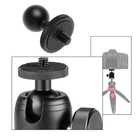 OTOTEC 17mm Ball Head Converter 1/4 Screw Head/Thread for Car Monitor Pad GPS Cellphone Ball Mount Base Camera Bracket 360 Panoramic Photography Ballhead
