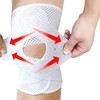 Fockety Patella Knee Support, Breathable White Soft Knee Support V-Shaped