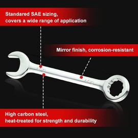 SPEEDWOX Mini Spanner Set SAE Ignition Wrench Set 10 Pcs 5/32"-7/16" Open End and Box End Standard Combination Wrench Spanner for Assembling Furniture Small Equipment Auto