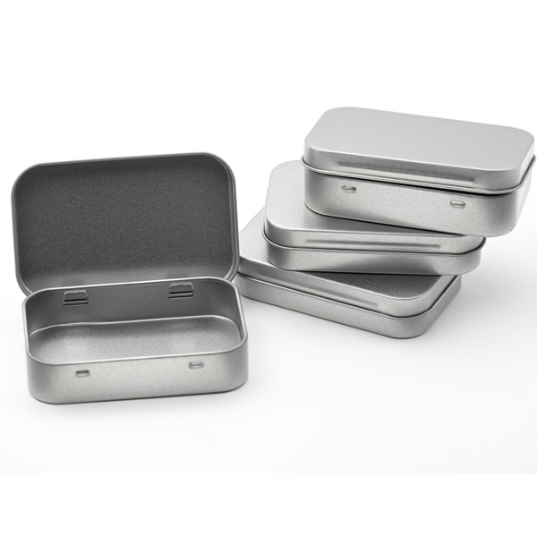 mkemka 4 PCS Small Storage Box Tins with Lids Portable
