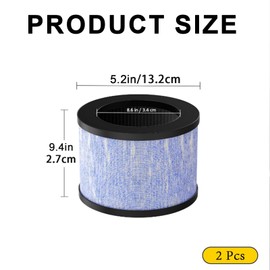 Wjelet 2 Pcs Premium Quality Carbon Air Filter Compatible with CONOPU Air Purifier DH-JH01, DH-JH06, for HEPA Replacement Filter Featuring 4 IN 1 Efficient Filtration System, H13 Filtration for Cleane