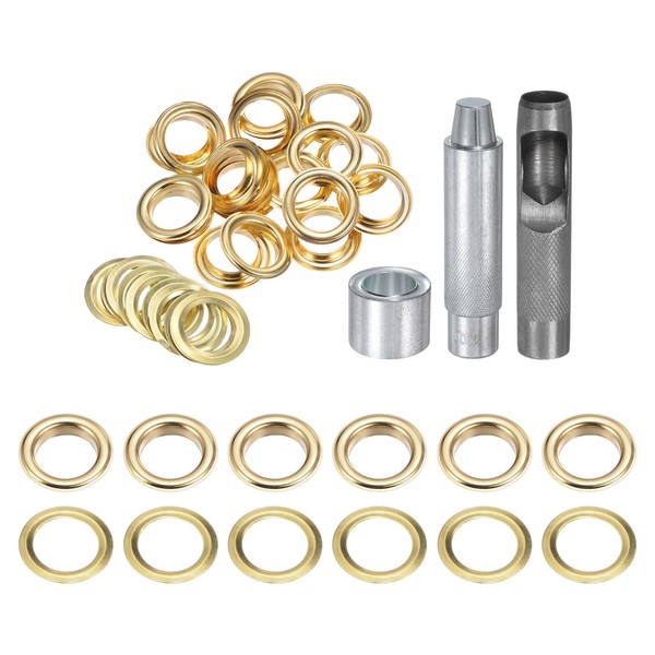 QUARKZMAN 20 Pieces Eyelet Tool Set 17mm Copper Eyelets with