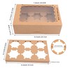 MAMUNU 10PCS 6 Cavity Cupcake Boxes with Window and Inserts,