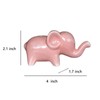 OwMell Good Luck Elephant Decor for Home, Small Ceramic Elephant