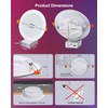 DUSKTEC Remote Control LED 6 Inch Canless Recessed Lighting RGBCW