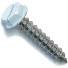 Hard-to-Find Fastener 014973187101 White Hex Head Sheet Metal Screws, 10 x 1, Piece-15