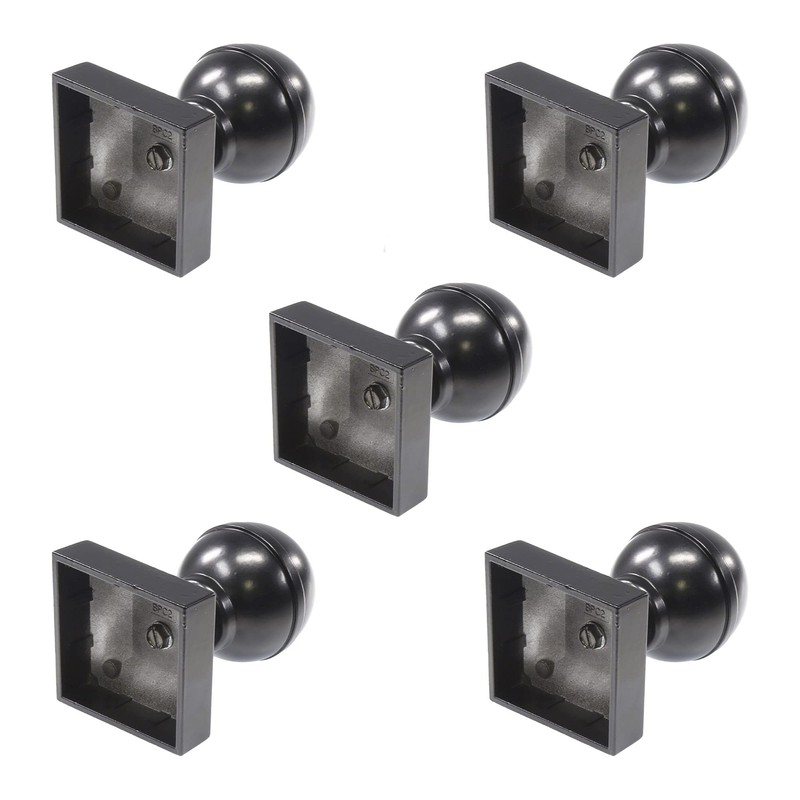 Plum Fittings 2" x 2" Square Black Aluminum Ball Post