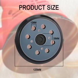 2PCS 5-Inch 8-Hole BO5031 Sander Base Replacement, Sander Backing Pads for Makita BO5030 BO5031 BO8041 BO5041, Velcro Sanding Pads 743081-8, Round Hook &Loop Orbital Pad for Polishing Buffing
