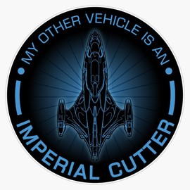 Elite Dangerous: Other Vehicle Imperial Cutter Sticker Bumper Sticker Vinyl Decal 5"