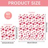60 Pack Valentine's Day Napkins Paper, Pink Heart Napkins, 6.5