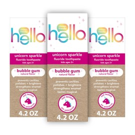Hello Unicorn Sparkle Kids Toothpaste - Bubble Gum Flavor