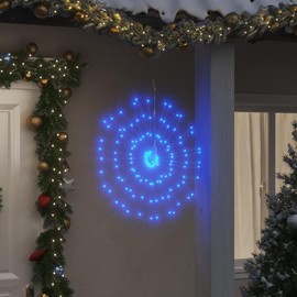 vidaXL Christmas Starburst Light with Multi-Function Remote - Waterproof Blue LEDs - Flexible and Bendable Copper Wire Strands - Indoor/Outdoor Use - Garden, Party, Christmas Decorations