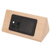 Triangular Digital Wooden Clock Time Date Temperature Humidity Display Alarm