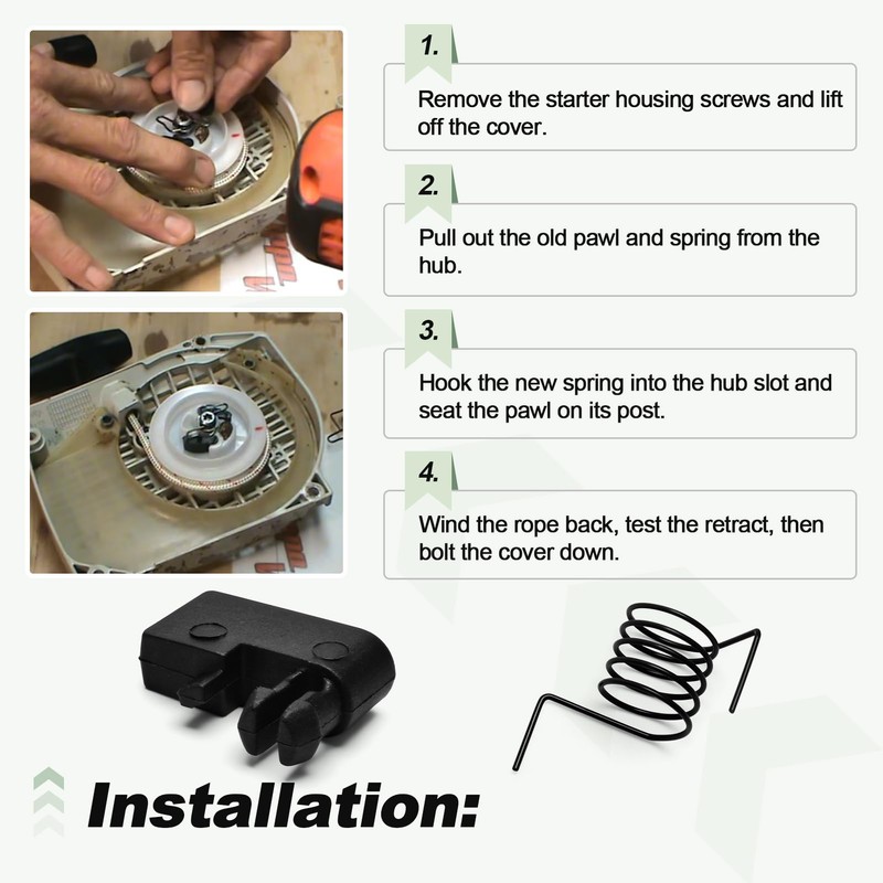 Quctaki 10 Set Recoil Starter Pawl Dog and Spring Compatible