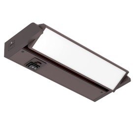 GETINLIGHT 9-inch Swivel LED Under Cabinet Lights, Glass Lens, Selectable White 2700K/4000K/5000K, Dimmable with Wall Dimmers, Bronze Finish, IN-0202-0-BZ