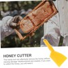 2pcs Yellow Plastic Honey Spatula,Honey Uncapping Tank Bee Scratcher,Honey Scraping