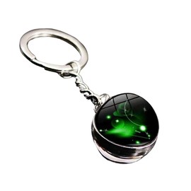 [ALOHAMONI] Planet Keychain, Earth, Moon, Sun, Planets, Universe, Galaxy, World Map, Globe, Vintage Luminous Luminous Ball, Keychain, Key Ring, Bag Charm, Accessory, Eurasia, America, Continent,