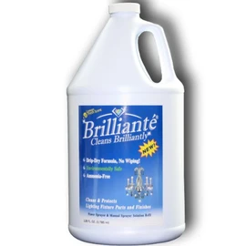 BRILLIANTÉ Crystal Chandelier Cleaner 1 Gallon Refill Environmentally Safe, Ammonia-free, Drip-dry Formula, By CrystalPlace
