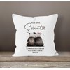 SpecialMe® Cushion Cover with Saying Animal Motif Panda Couples Gift