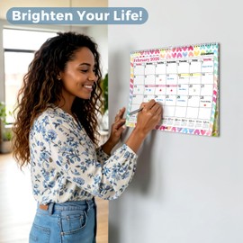 CRANBURY 2026 Wall Calendar 12x15, Large Hanging or Desk Monthly Planner, Seasons Theme, 12 x 15 Size, Jan–Dec 2026, Includes Planner Stickers