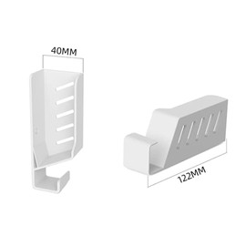 GIONAR Universal Wall Mount Holder for Routers/Tv Box Laptop Network Switches Modems, Router Wall Shelf Holder, Router Bracket Wall Mount Holder Kit(8PCS White)